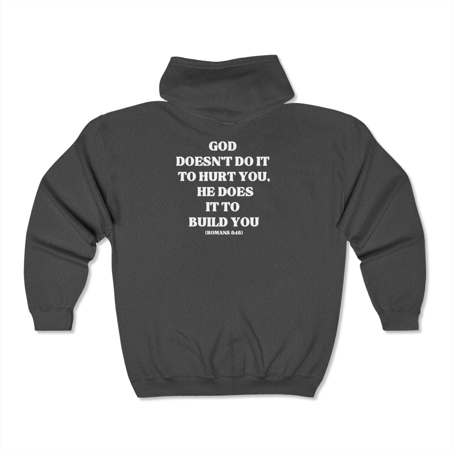 Buil✞ By God Zip Up Hoodie