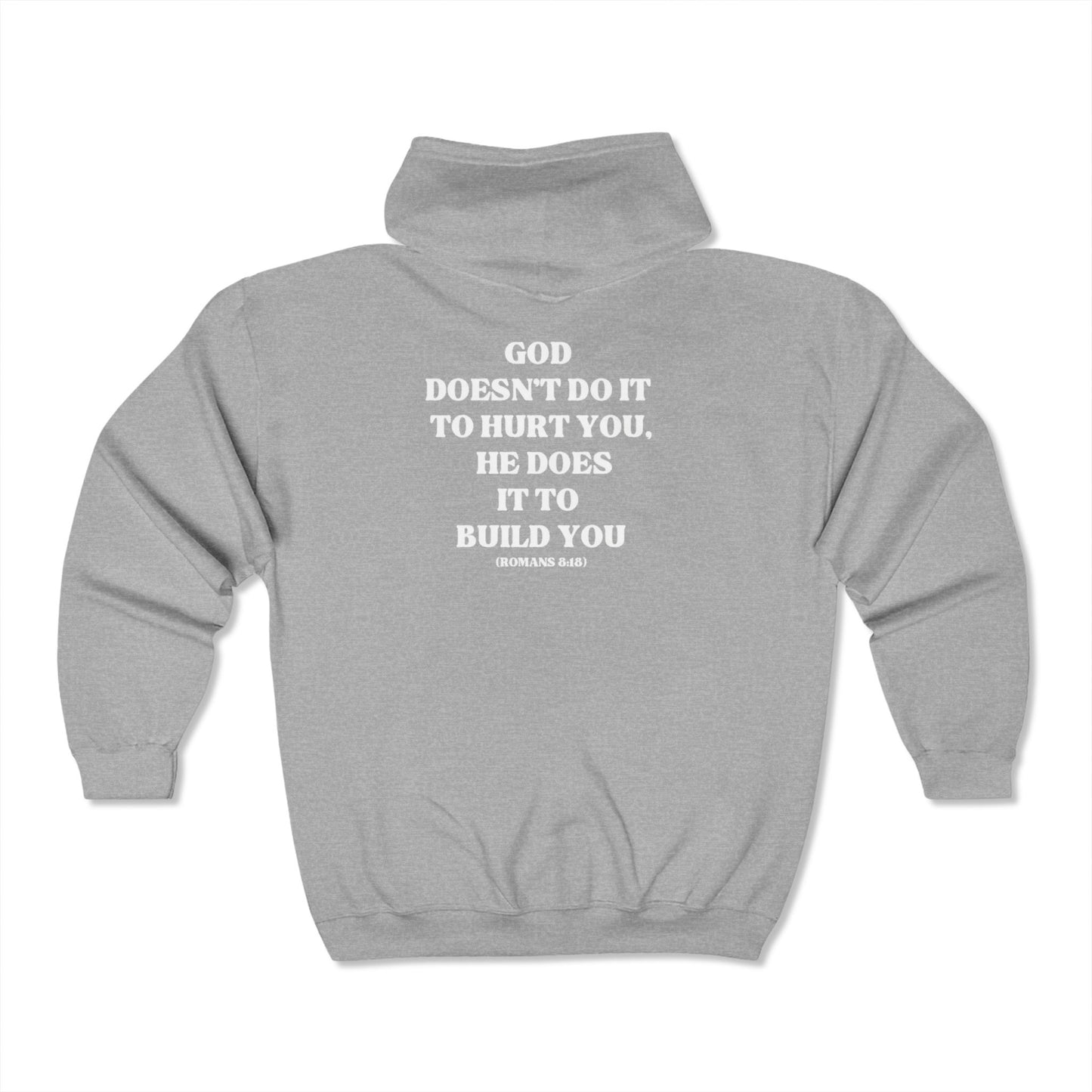 Buil✞ By God Zip Up Hoodie